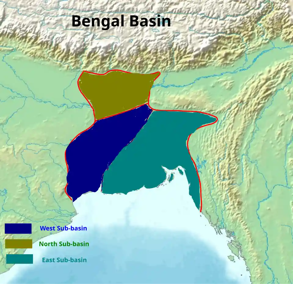 A map of the Bengal Basin that details its geostrategic significance from historical colonization to its modern Indo-Pacific role.