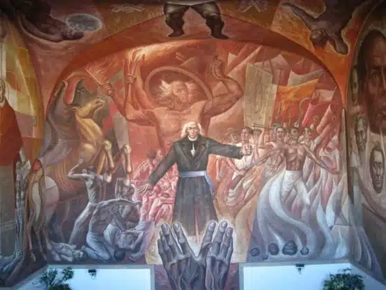 Miguel Hidalgo Mural - Mexican War of Independence leader