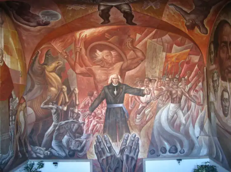 Mural Depicting Miguel Hidalgo, Leader of the Mexican War of Independence